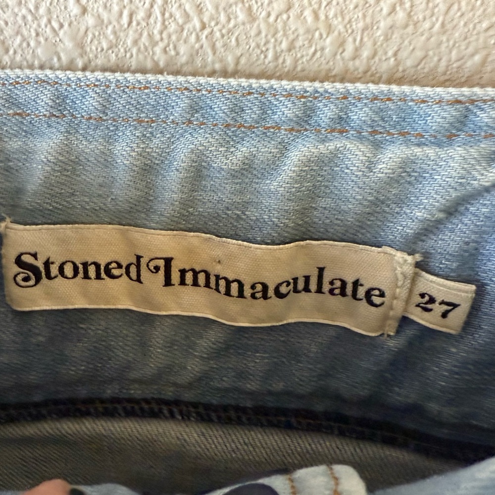 Stoned Immaculate Waiting For the Sun Bell Bottom Jeans Topanga Denim Women’s 27 - Picture 11 of 16